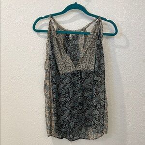 Floral Patterned Women's Top 100% silk